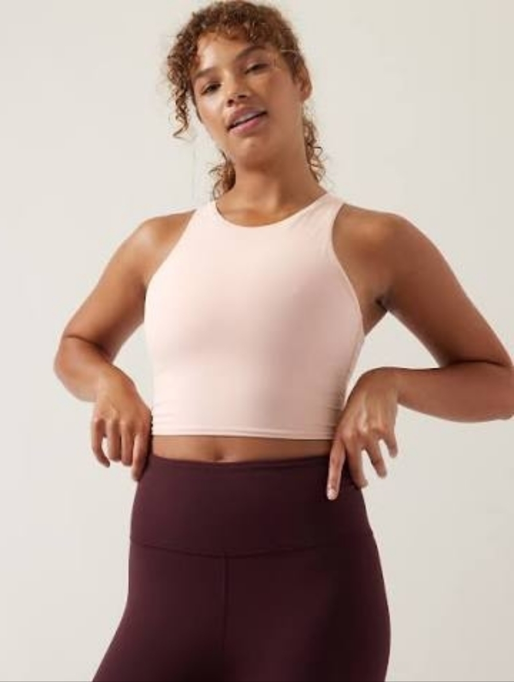 Athleta Conscious Crop A-C Bra In Orchid Pink NWT